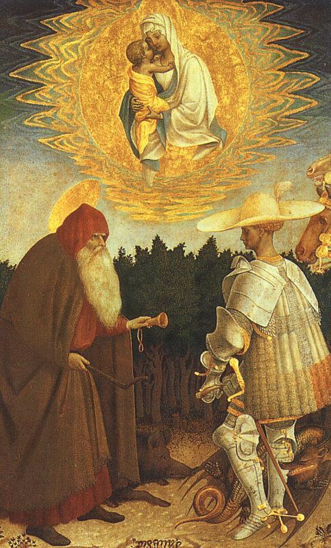 Antonio Pisanello The Virgin and the Child with Saints George and Anthony Abbot Sweden oil painting art